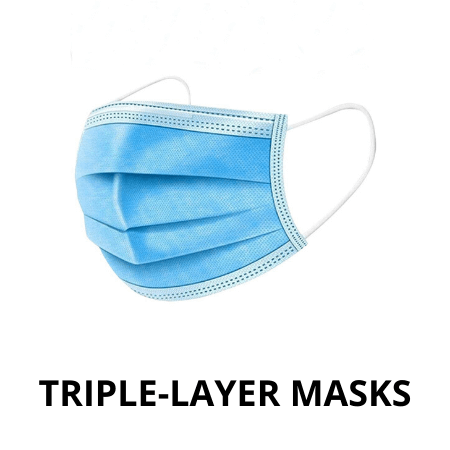triple layer face mask
