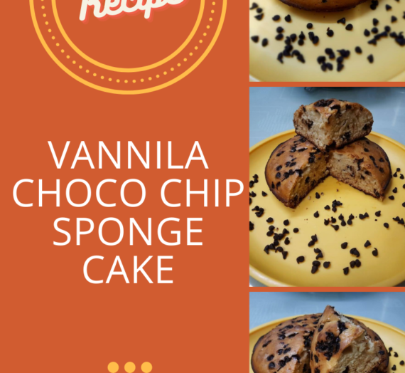 Vanilla Choco Chip Sponge Cake Recipe